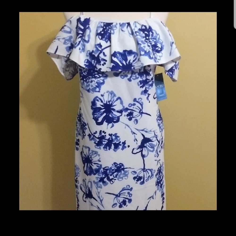 Ralph Lauren cold shoulder dress- new with tags
